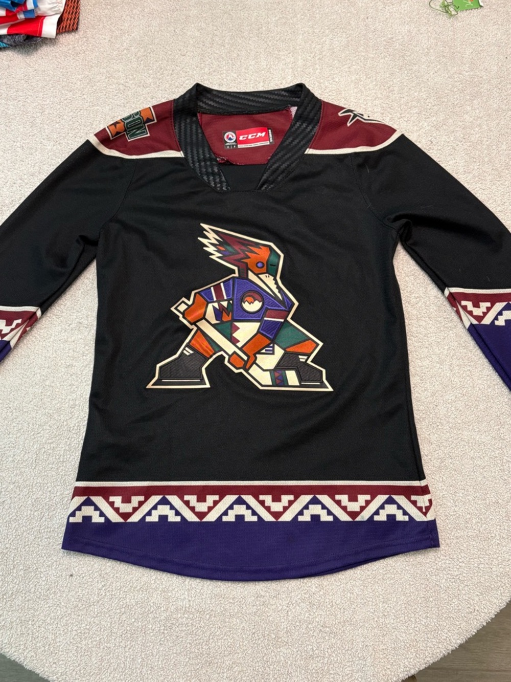 Tucson Roadrunners CCM AHL "Kachina" Alternate Hockey Jersey - Black - Size S